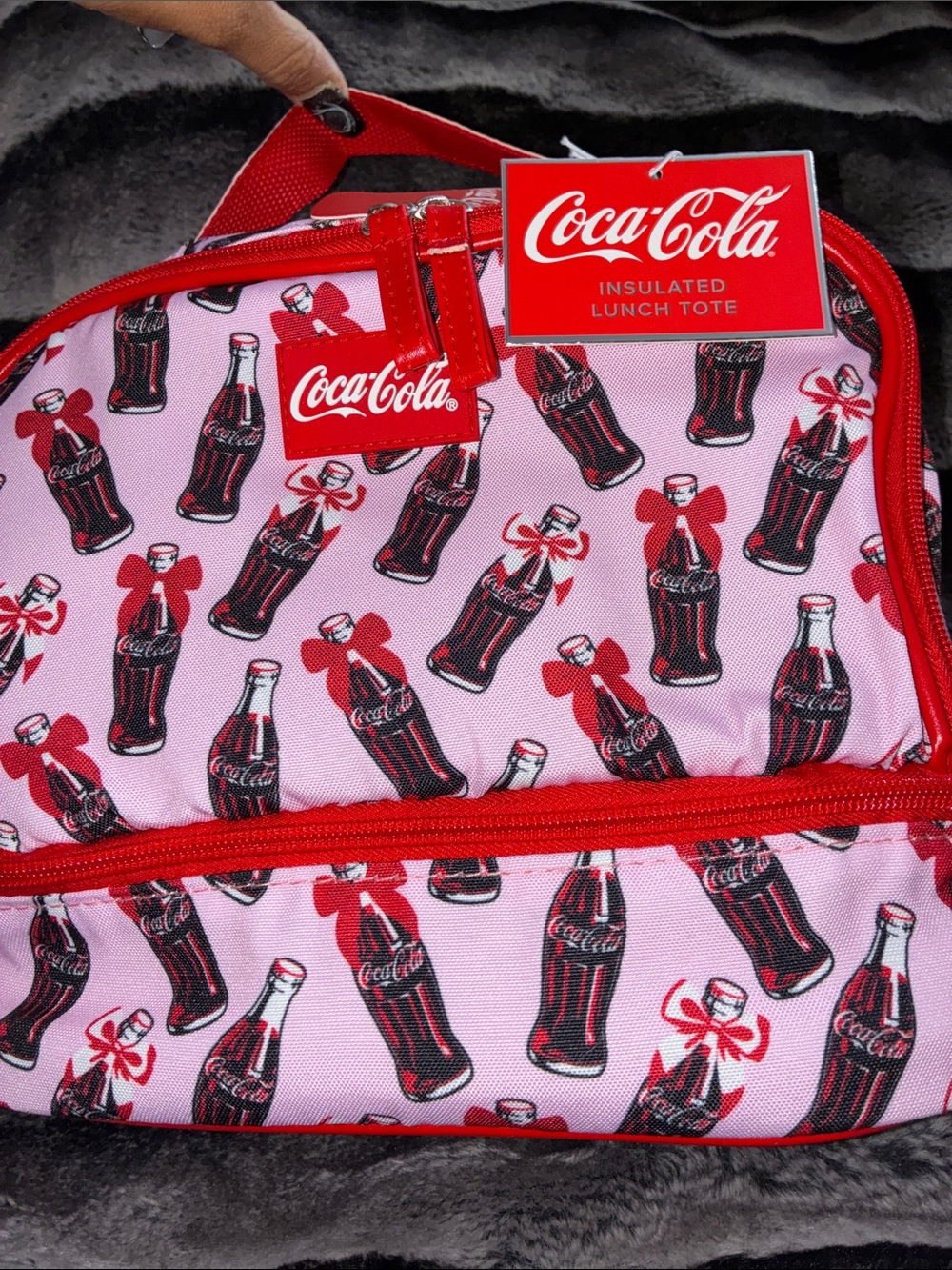 Coca Cola pink insulated lunch bag